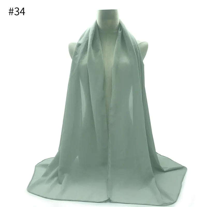 Chiffon Scarf and Shawl for Sun Protection (Hijab)