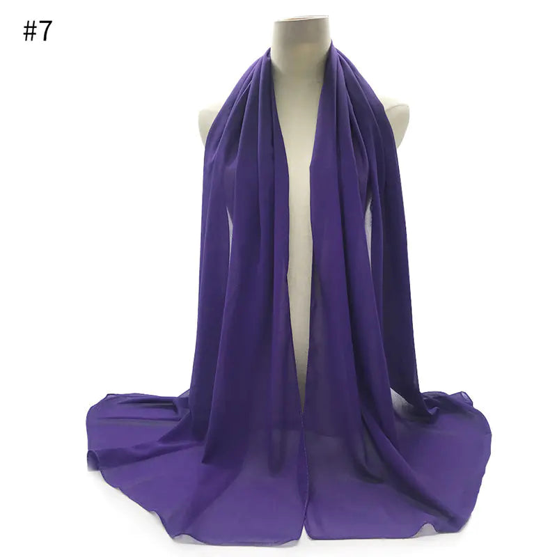 Chiffon Scarf and Shawl for Sun Protection (Hijab)